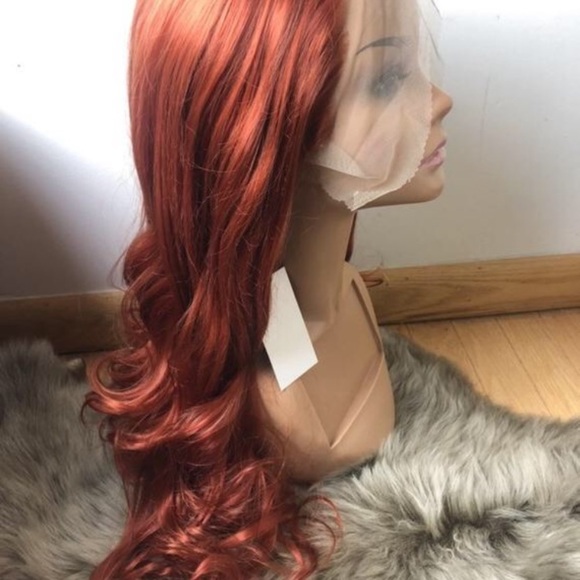 - ?24” GINGER ORANGE CURLY  LACE FRONT WIG? …NEW main image 8